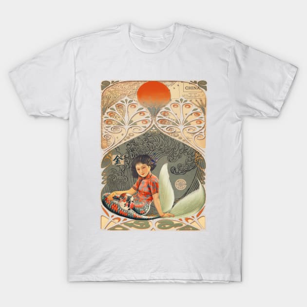 Collage of Oriental Mermaid T-Shirt by 3vaN